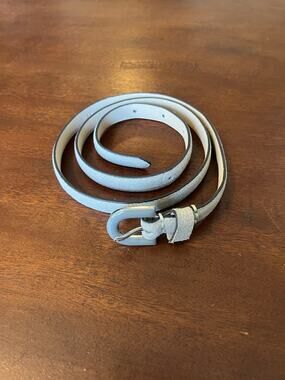 Live Love LOFT Silver Shimmer Skinny Leather Belt